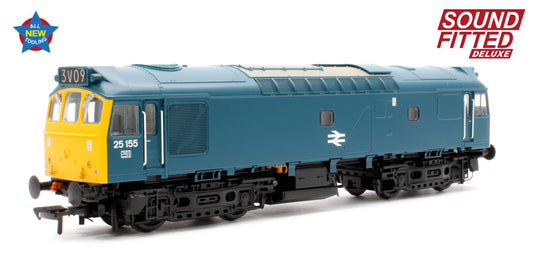 Class 25/2 25155 BR Blue Diesel Locomotive - DCC Sound Deluxe