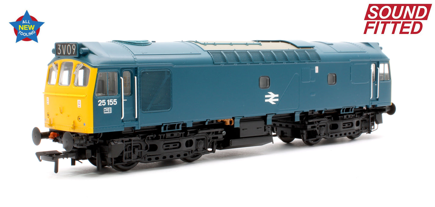 Class 25/2 25155 BR Blue Diesel Locomotive - DCC Sound