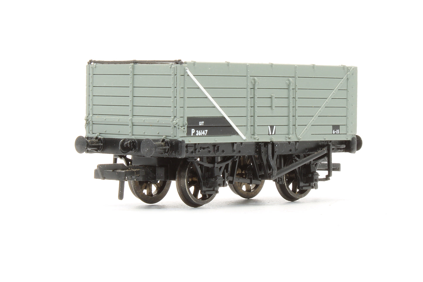 Pre-Owned 7 Plank End Door Wagon BR Grey 'P36147'