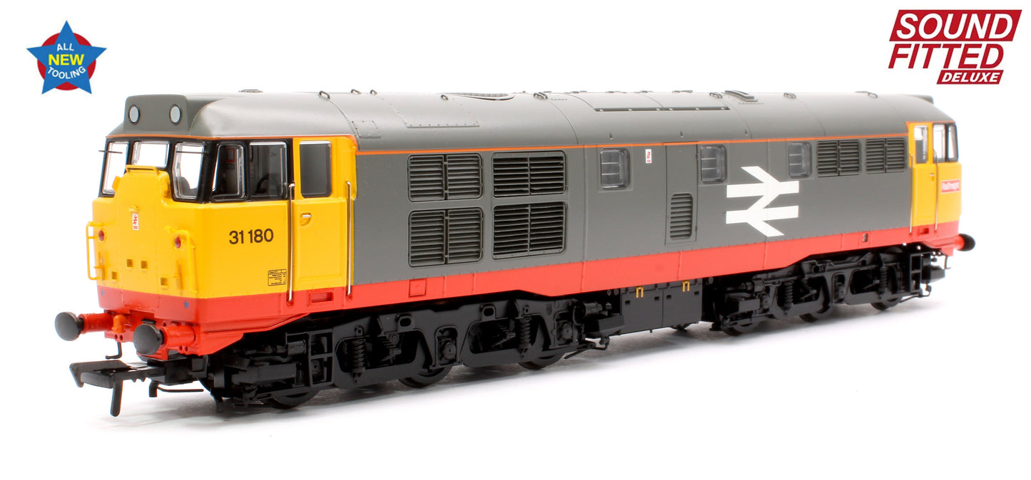 Pre-Owned 35-821SFX Class 31/1 Refurbished 31180 BR Railfreight (Red Stripe) Diesel Locomotive - DCC Sound Deluxe