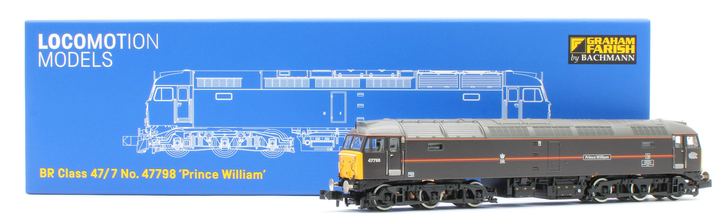 372-262NRMSF Class 47/7 47798 'Prince William' EWS Royal Claret (Locomotion Models Exclusive) Diesel Locomotive - DCC Sound