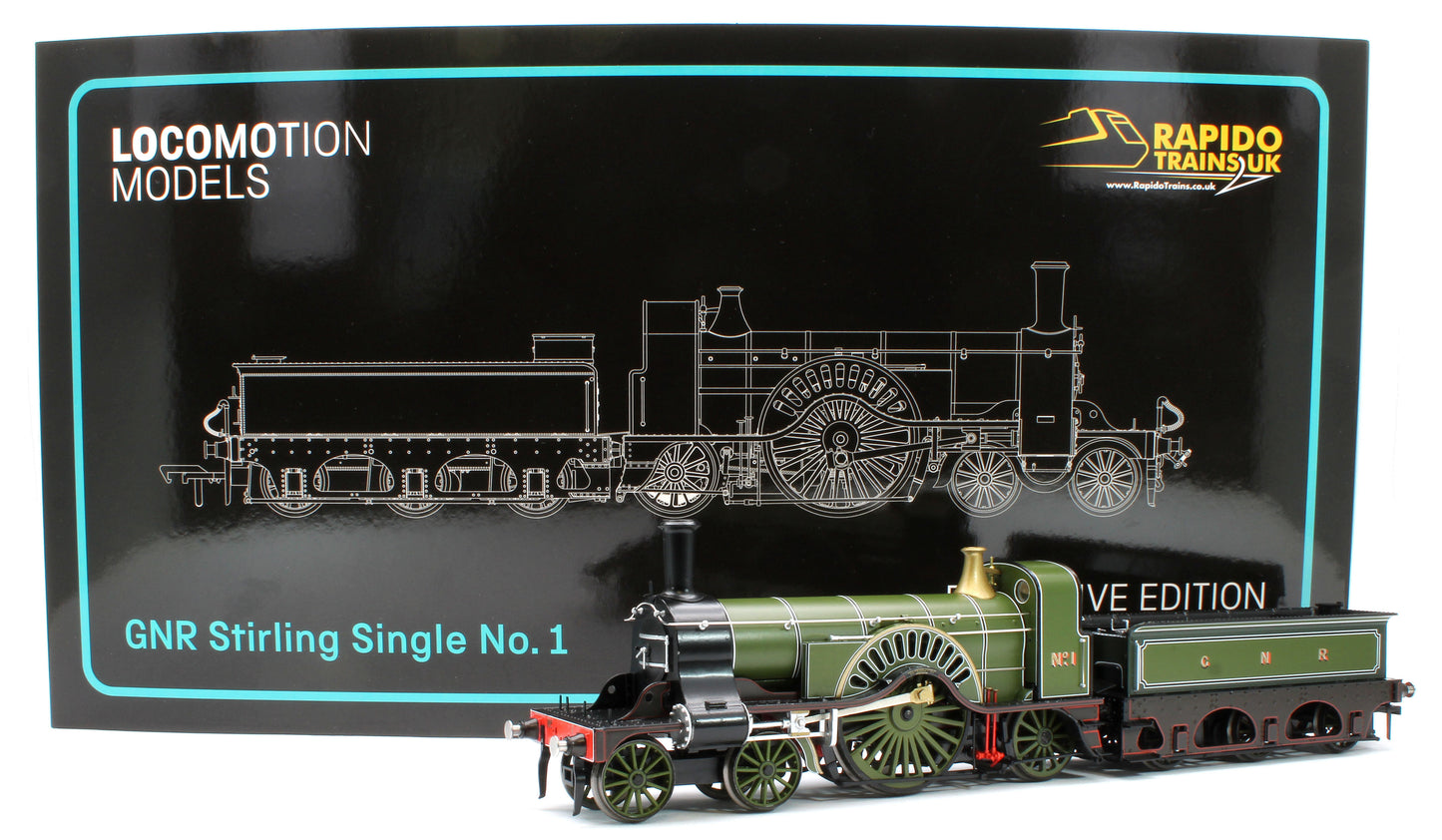 947503 GNR Stirling Single 4-2-2 No.1 '200 Years Special' (Locomotion Models Exclusive) Steam Locomotive - DCC Sound