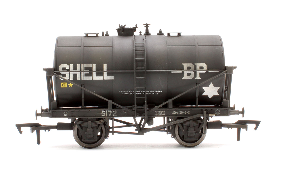 Pre-Owned 14T Tank Wagon Class B Shell - BP Black 5172 - Weathered