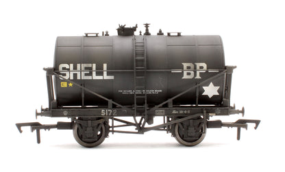 Pre-Owned 14T Tank Wagon Class B Shell - BP Black 5172 - Weathered