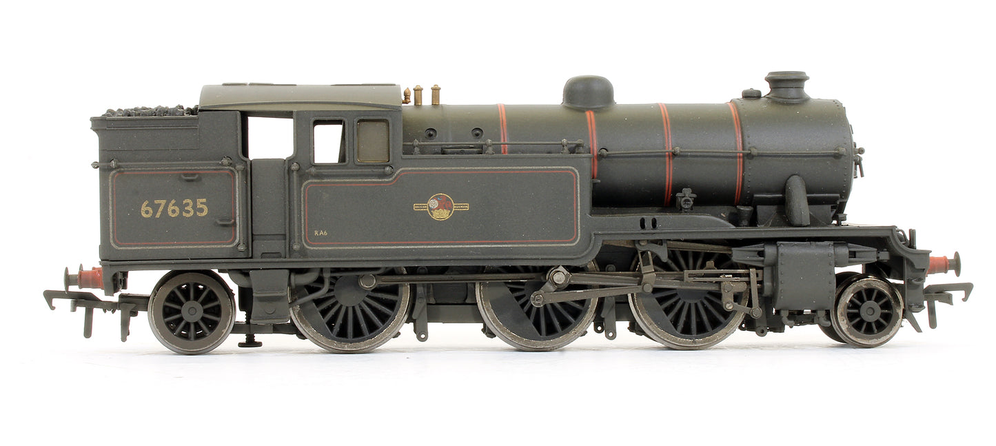 Pre-Owned V1 Tank 67635 BR Lined Black Late Crest With Straight Sided Bunker Steam Locomotive (Weathered)