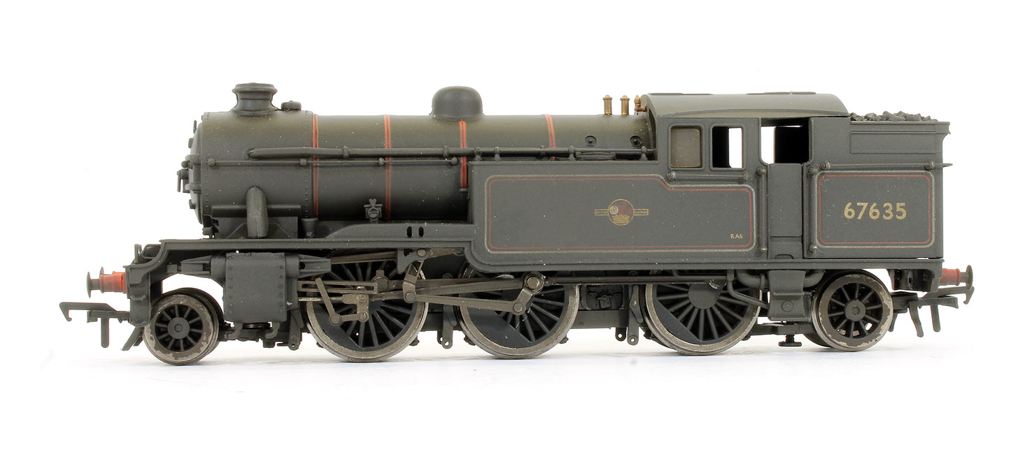 Pre-Owned V1 Tank 67635 BR Lined Black Late Crest With Straight Sided Bunker Steam Locomotive (Weathered)