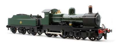 E/30-E "Dukedog" GWR Class 4-4-0 GW Unlined Green w/ Black Straight Frame & Churchward Tender Steam Locomotive