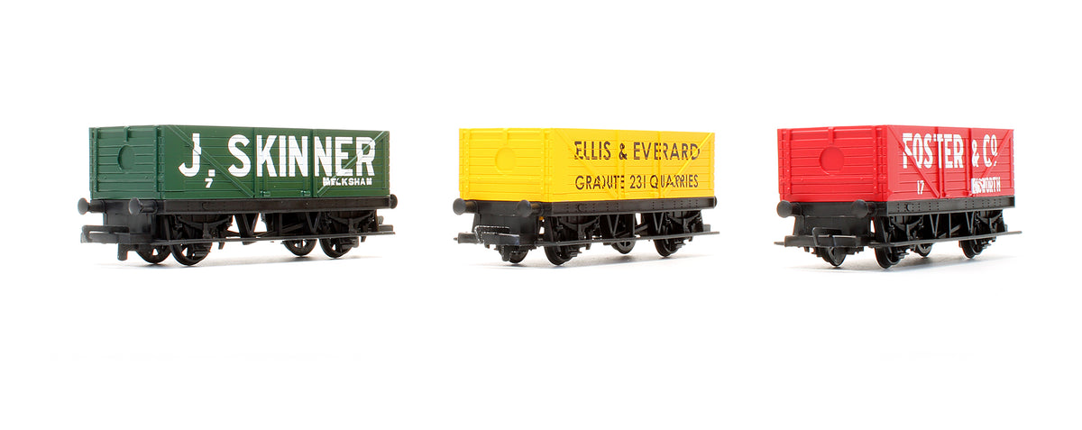 Pre-Owned RailRoad Set Of 3 LWB Open Wagons