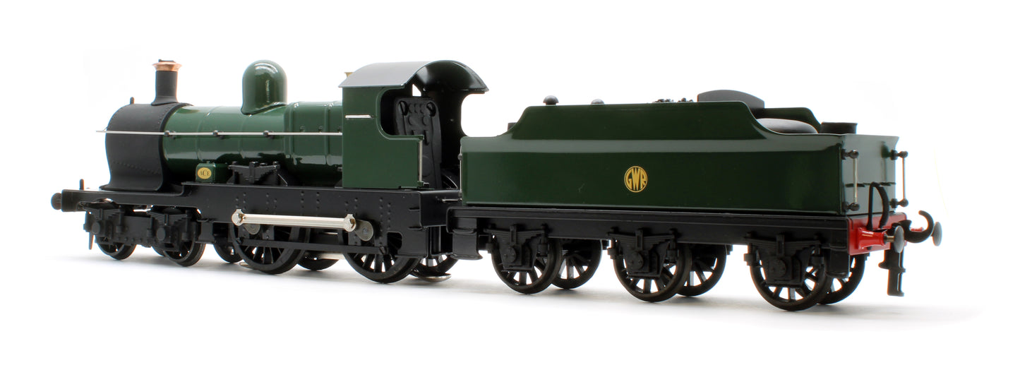 E/30-E "Dukedog" GWR Class 4-4-0 GW Unlined Green w/ Black Straight Frame & Churchward Tender Steam Locomotive