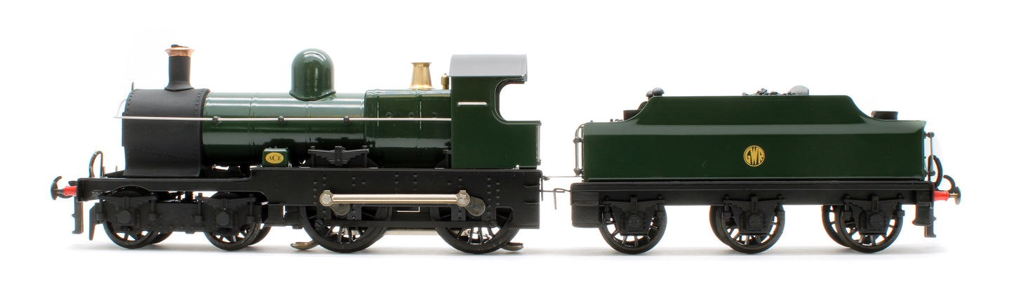 E/30-E "Dukedog" GWR Class 4-4-0 GW Unlined Green w/ Black Straight Frame & Churchward Tender Steam Locomotive