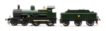 E/30-E "Dukedog" GWR Class 4-4-0 GW Unlined Green w/ Black Straight Frame & Churchward Tender Steam Locomotive
