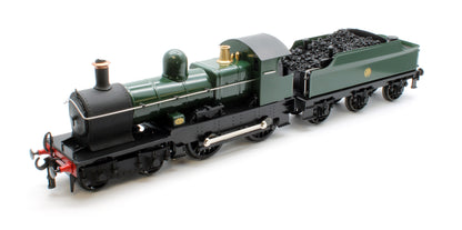 E/30-E "Dukedog" GWR Class 4-4-0 GW Unlined Green w/ Black Straight Frame & Churchward Tender Steam Locomotive