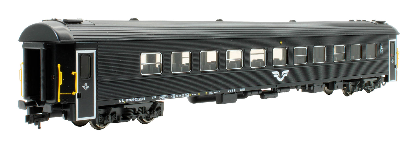 Pre-Owned 74516 SJ Black B7F 2nd Class Passenger Coach '50 74 22-73 497-4'