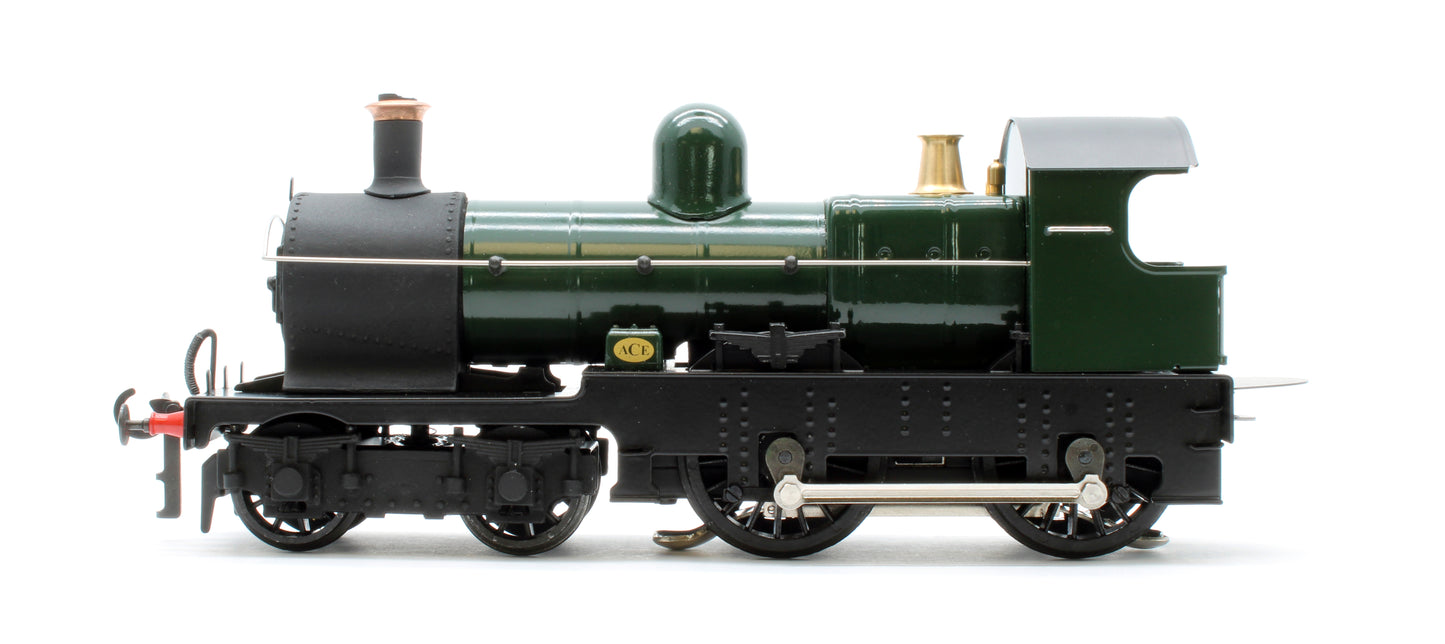 E/30-E "Dukedog" GWR Class 4-4-0 GW Unlined Green w/ Black Straight Frame & Churchward Tender Steam Locomotive