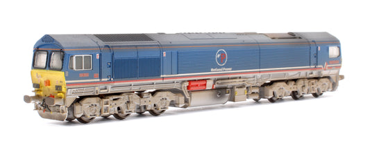 Custom Weathered Class 59 #59204 National Power Blue Livery Diesel Locomotive