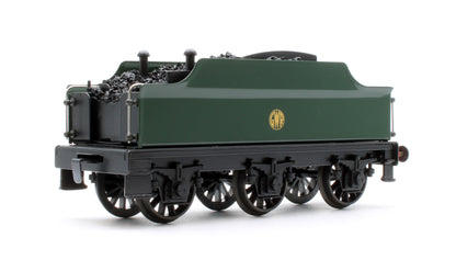 E/30-E "Dukedog" GWR Class 4-4-0 GW Unlined Green w/ Black Straight Frame & Churchward Tender Steam Locomotive