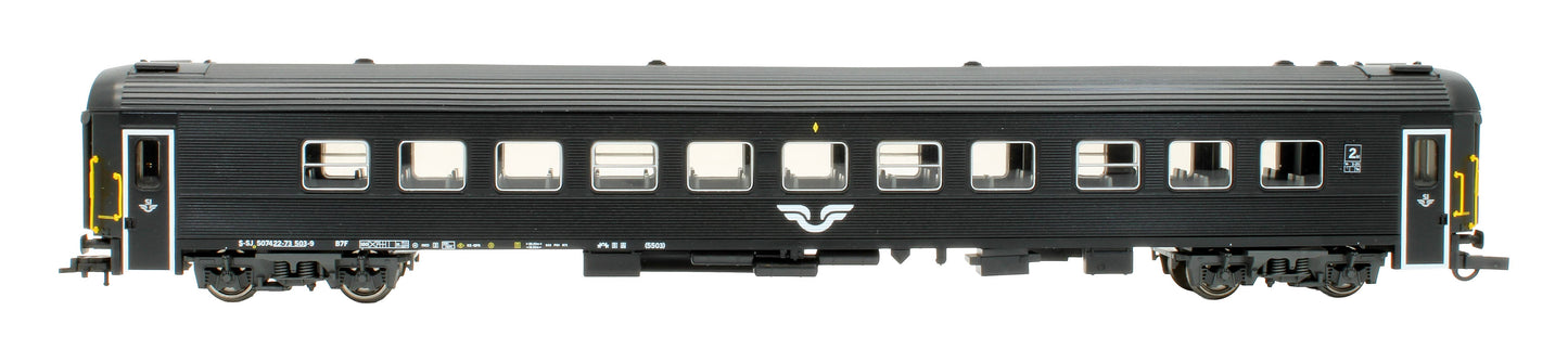 Pre-Owned 74516 SJ Black B7F 2nd Class Passenger Coach '50 74 22-73 497-4'