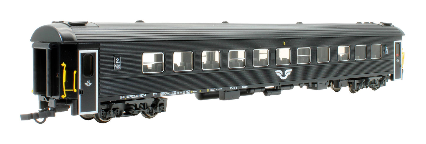 Pre-Owned 74517 SJ Black B7F 2nd Class Passenger Coach '50 74 22-73 503-9'