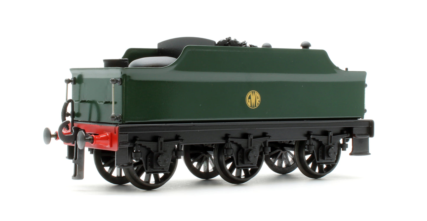 E/30-E "Dukedog" GWR Class 4-4-0 GW Unlined Green w/ Black Straight Frame & Churchward Tender Steam Locomotive