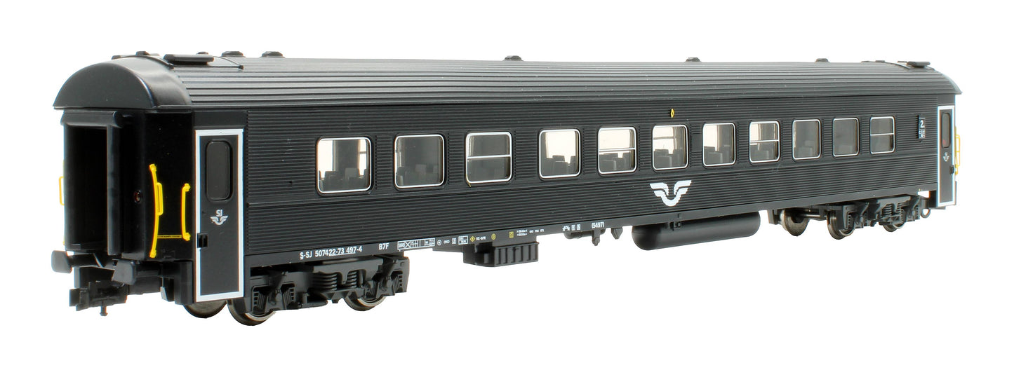 Pre-Owned 74517 SJ Black B7F 2nd Class Passenger Coach '50 74 22-73 503-9'