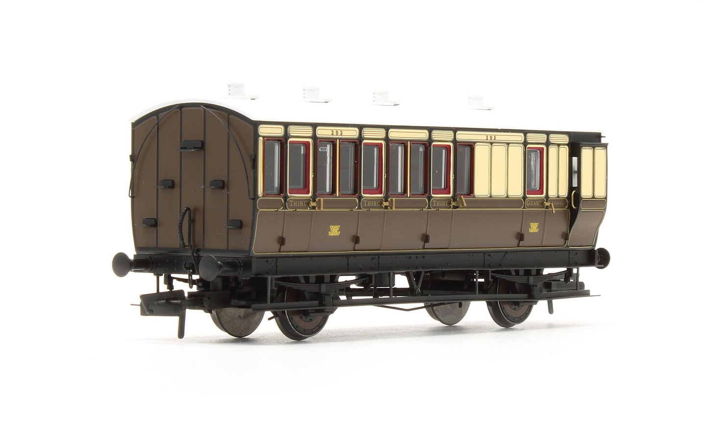 Pre-Owned H4-4BT-101A 4 Wheel Brake 3rd '203' In GWR Chocolate & Cream