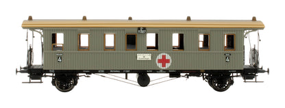 Pre-Owned 2159 K.W.St.E. Light Grey 'Lazarettwagen' 3-Piece Ambulance Coach Set Formation