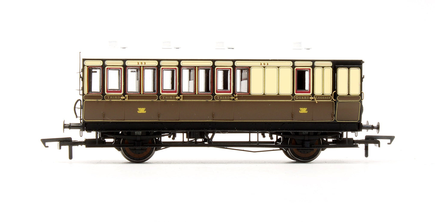 Pre-Owned H4-4BT-101A 4 Wheel Brake 3rd '203' In GWR Chocolate & Cream