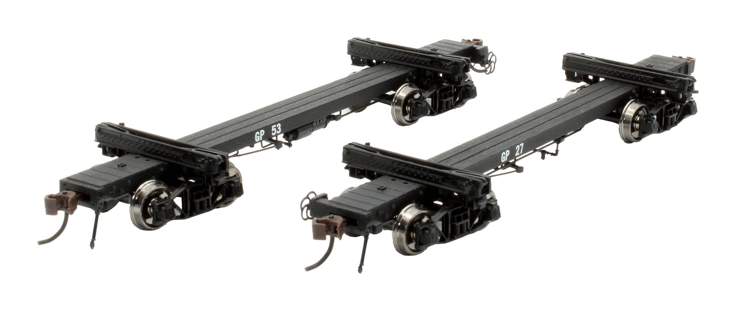 Pre-Owned HR6018 Georgia-Pacific 38ft Skeleton Log Car 2-Pack