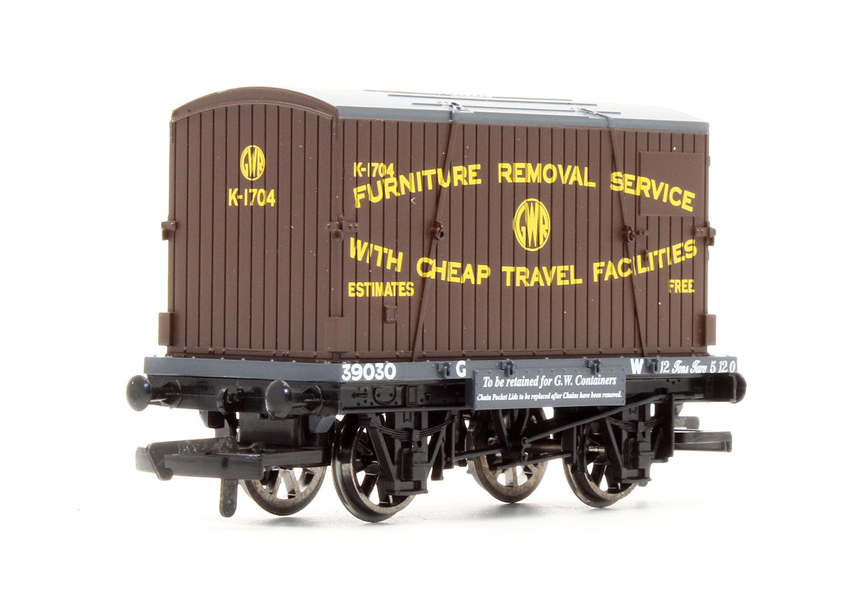 Pre-Owned GWR Conflat & Container No.39030
