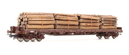 Pre-Owned 77685 OBB / RCW Rs Type Bogie Flat Wagon With Log Loads