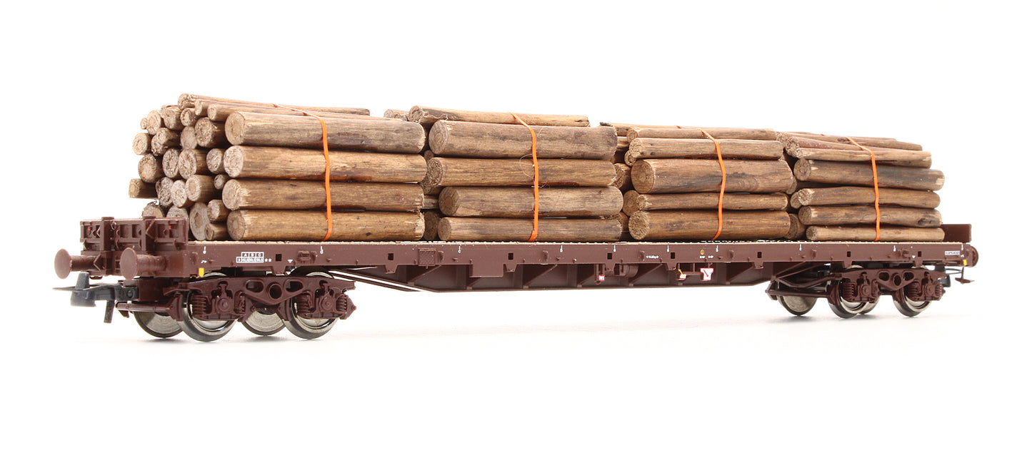 Pre-Owned 77685 OBB / RCW Rs Type Bogie Flat Wagon With Log Loads