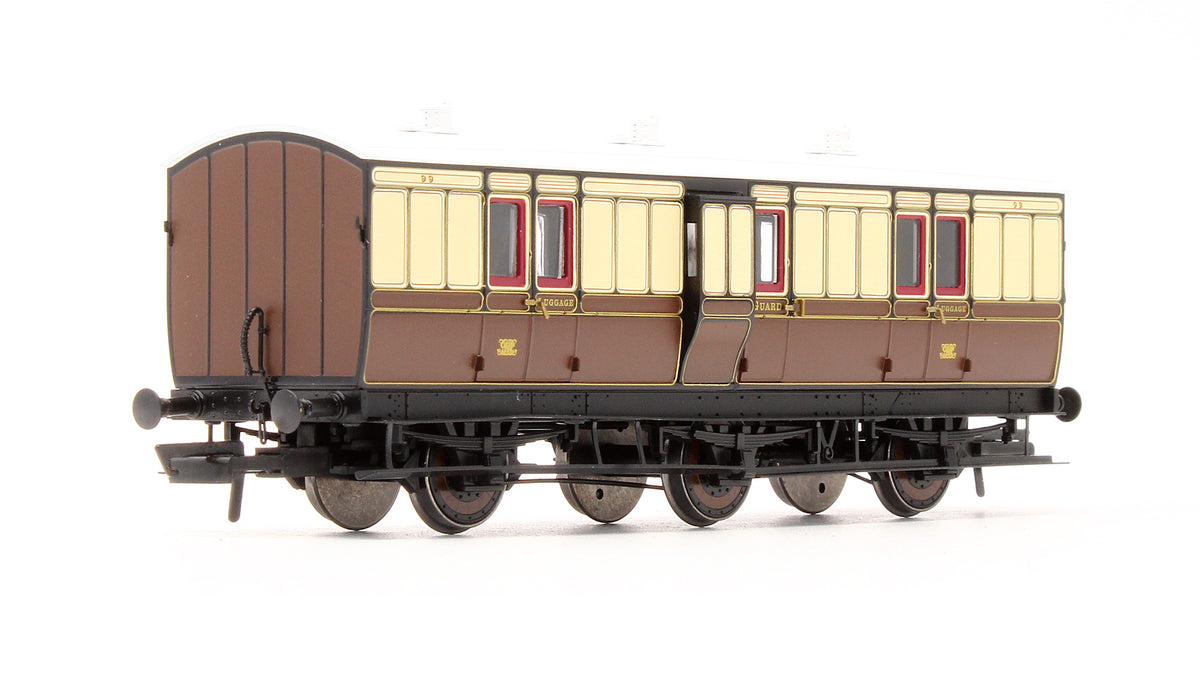 Pre-Owned H4-6FB-101 6 Wheel Full Brake 99 In GWR Chocolate & Cream