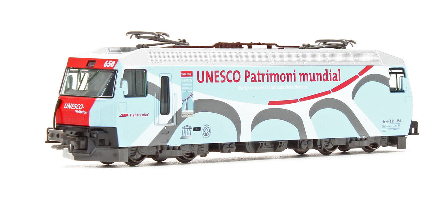 Pre-Owned RhB Ge 4/4 III Glacier Express UNESCO Electric Locomotive