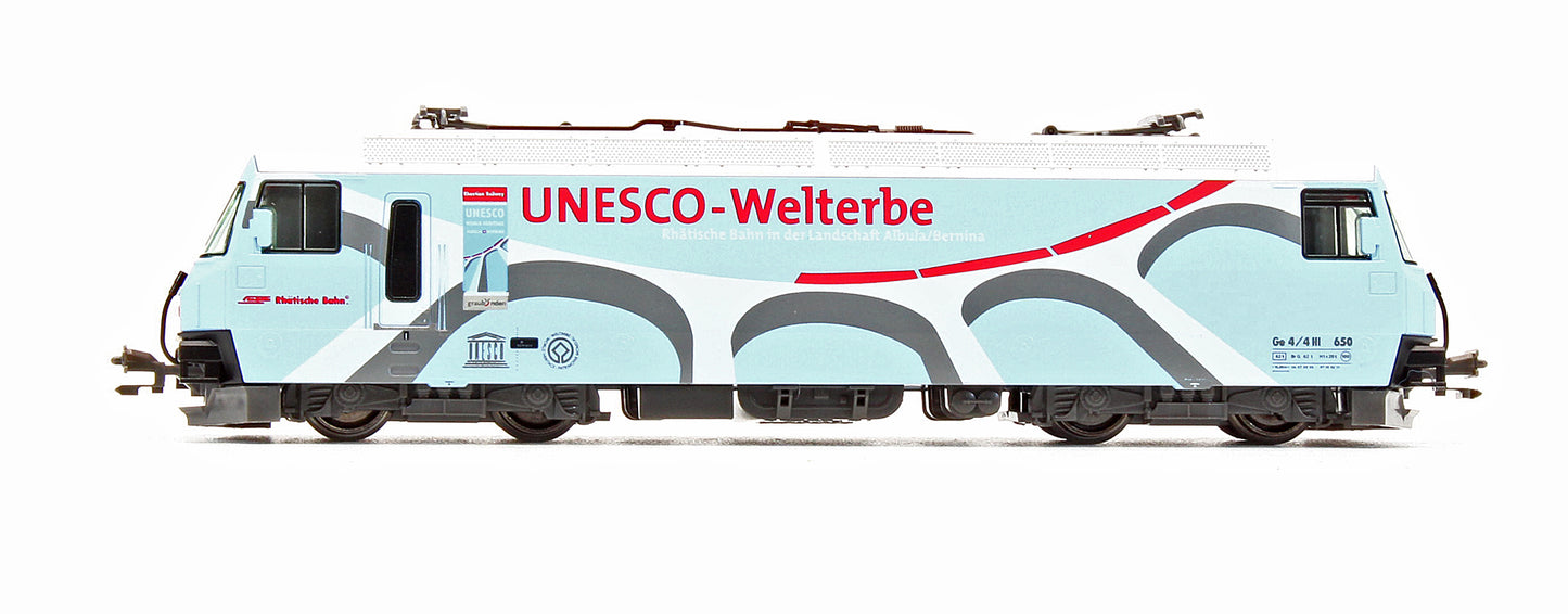 Pre-Owned RhB Ge 4/4 III Glacier Express UNESCO Electric Locomotive