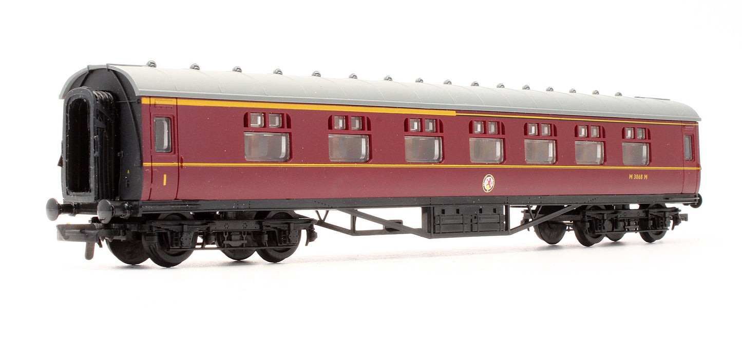 Pre-Owned 937327 Stanier 60' 1st/2nd Coach BR Maroon 'M 3868 M'