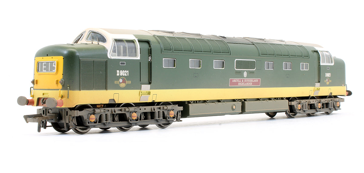 Pre-Owned 32-525Y Class 55 D9021 'Argyll & Sutherland Highlander' BR Two Tone Green Diesel Locomotive (Weathered) Limited Edition