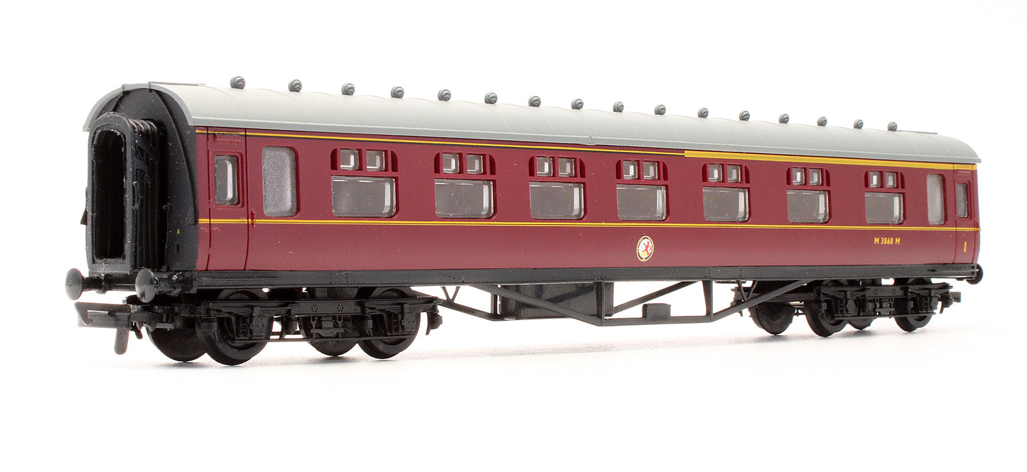 Pre-Owned 937327 Stanier 60' 1st/2nd Coach BR Maroon 'M 3868 M'