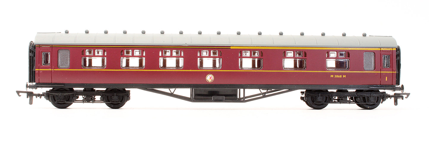 Pre-Owned 937327 Stanier 60' 1st/2nd Coach BR Maroon 'M 3868 M'