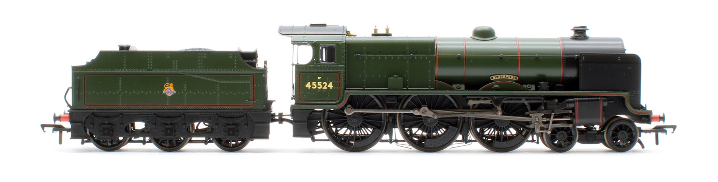 31-214A LMS 5XP 'Patriot' with Riveted Fowler Tender 45524 'Blackpool' BR Lined Green (Early Emblem) Steam Locomotive