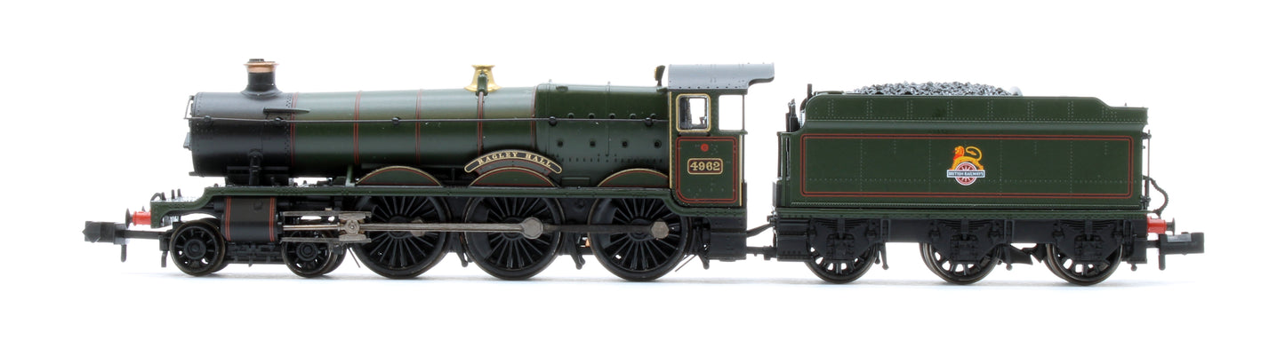 372-010SF GWR 49XX 'Hall' 4962 'Ragley Hall' BR Lined Green (Early Emblem) Steam Locomotive - DCC Sound
