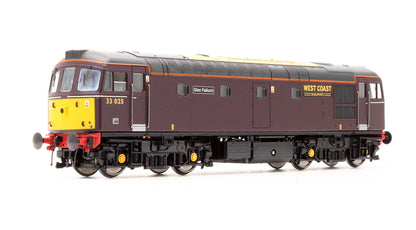 Pre-Owned 3370 West Coast Railways Class 33 025 'Glen Falloch' Diesel Locomotive