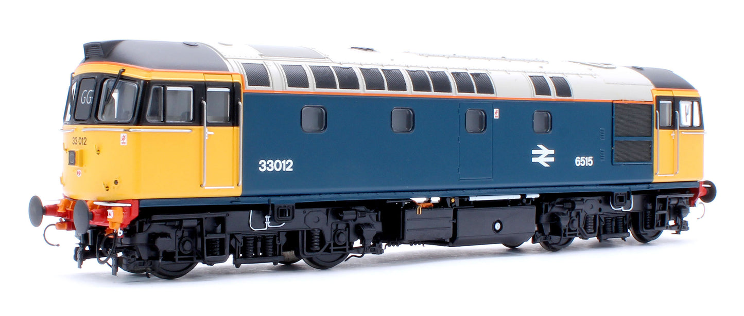 Class 33/0 BR Blue No.33012 (Yellow Cabs/HI Headlights) Diesel Locomotive - DCC Sound