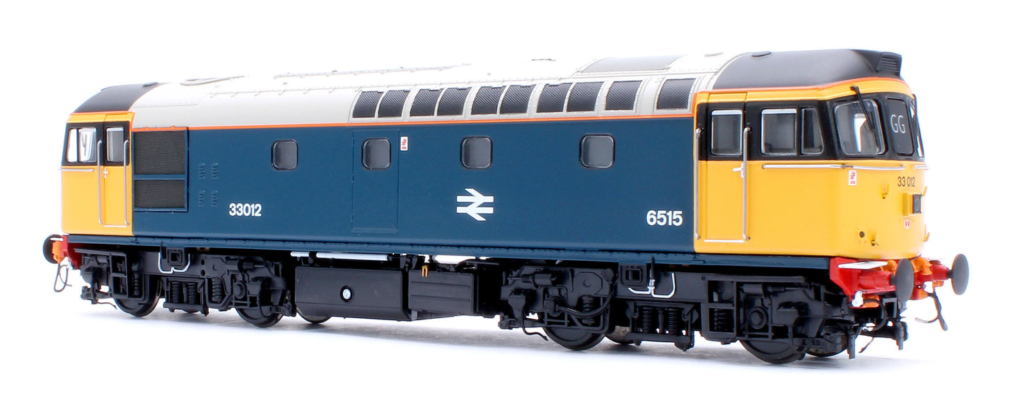 Class 33/0 BR Blue No.33012 (Yellow Cabs/HI Headlights) Diesel Locomotive - DCC Sound