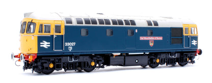 Class 33/0 BR Blue No.33027 'Earl Mountbatten of Burma' (Grey Roof) Diesel Locomotive