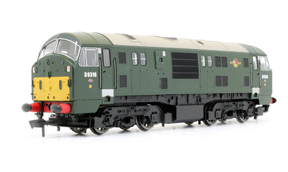Pre-Owned Class 22 BR Green D6316 With Small Rectangular Yellow Panel Headcode Discs Diesel Locomotive