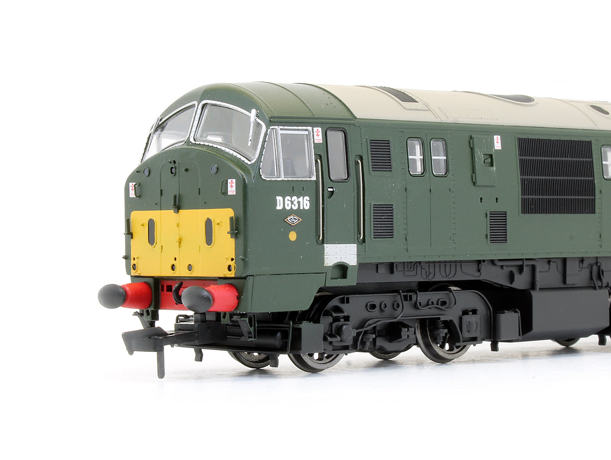 Pre-Owned Class 22 BR Green D6316 With Small Rectangular Yellow Panel Headcode Discs Diesel Locomotive