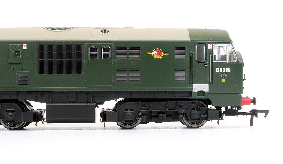 Pre-Owned Class 22 BR Green D6316 With Small Rectangular Yellow Panel Headcode Discs Diesel Locomotive