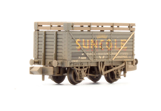 Pre-Owned 8 Plank Wagon With Coke Rails BR 'P' No. Ex-Suncole - Weathered
