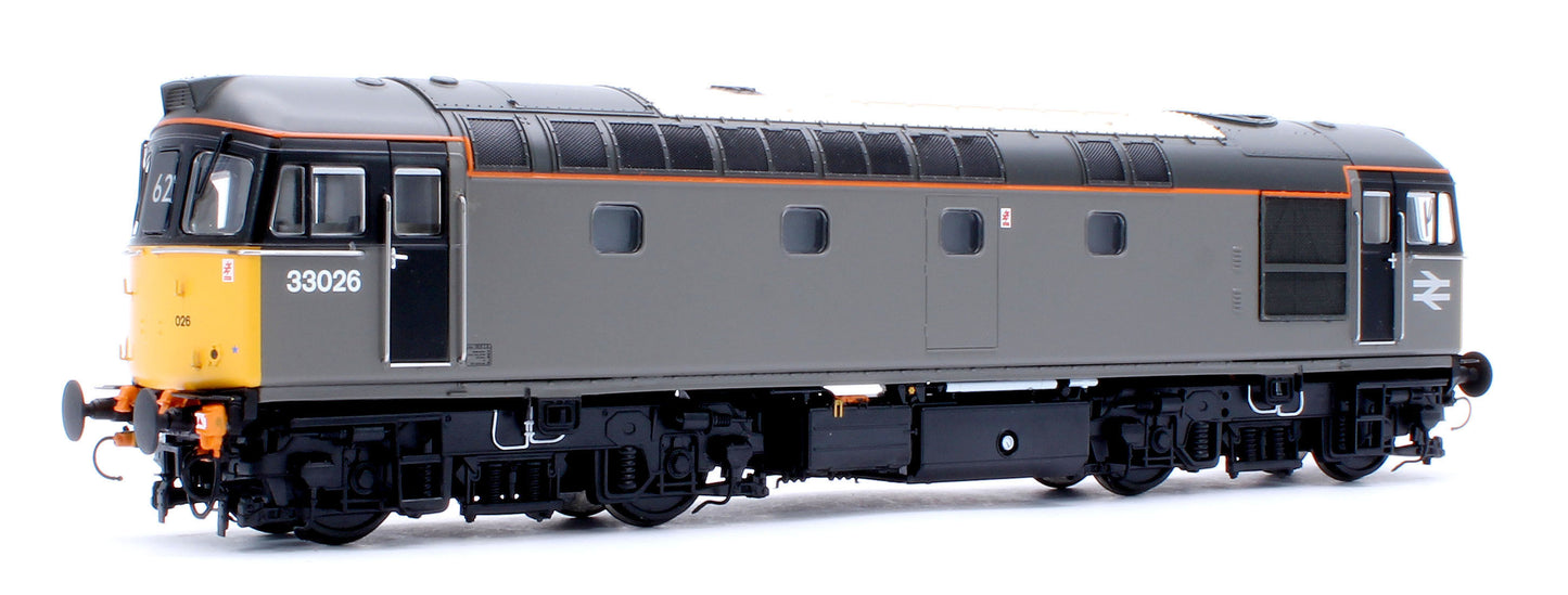 Class 33/0 BR General Grey No.33026 Diesel Locomotive - DCC Sound