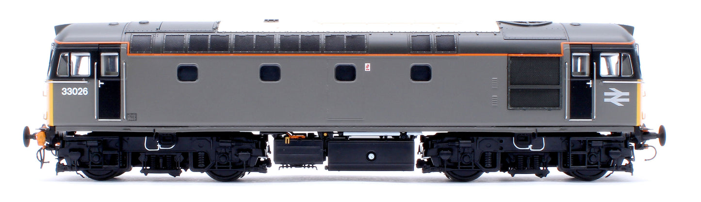 Class 33/0 BR General Grey No.33026 Diesel Locomotive - DCC Sound